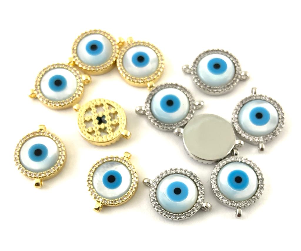 Round Shell Malocchio Connector | Bellaire Wholesale