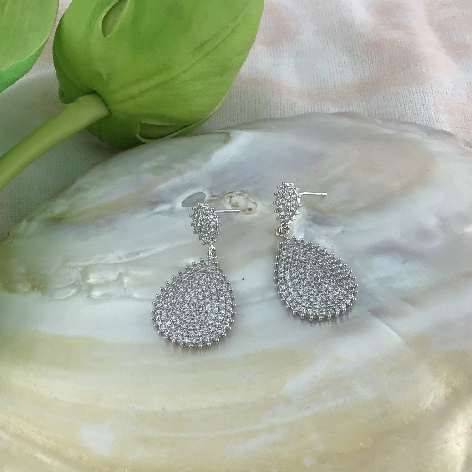 Bridal Cubic Zirconia Earrings, 18K Plated | Bellaire Wholesale
