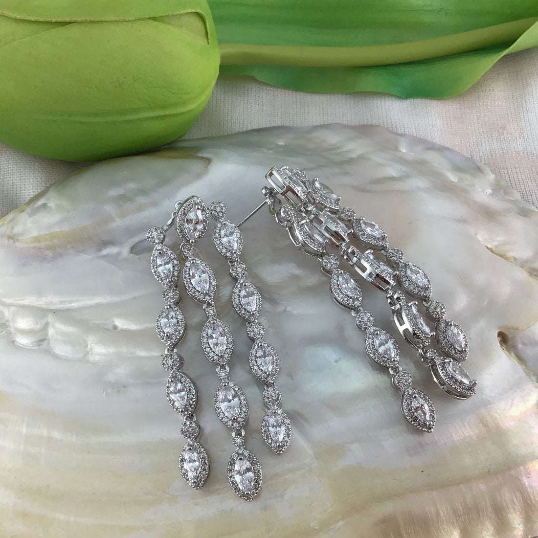 Bridal Cubic Zirconia Earrings, 18K Plated | Bellaire Wholesale