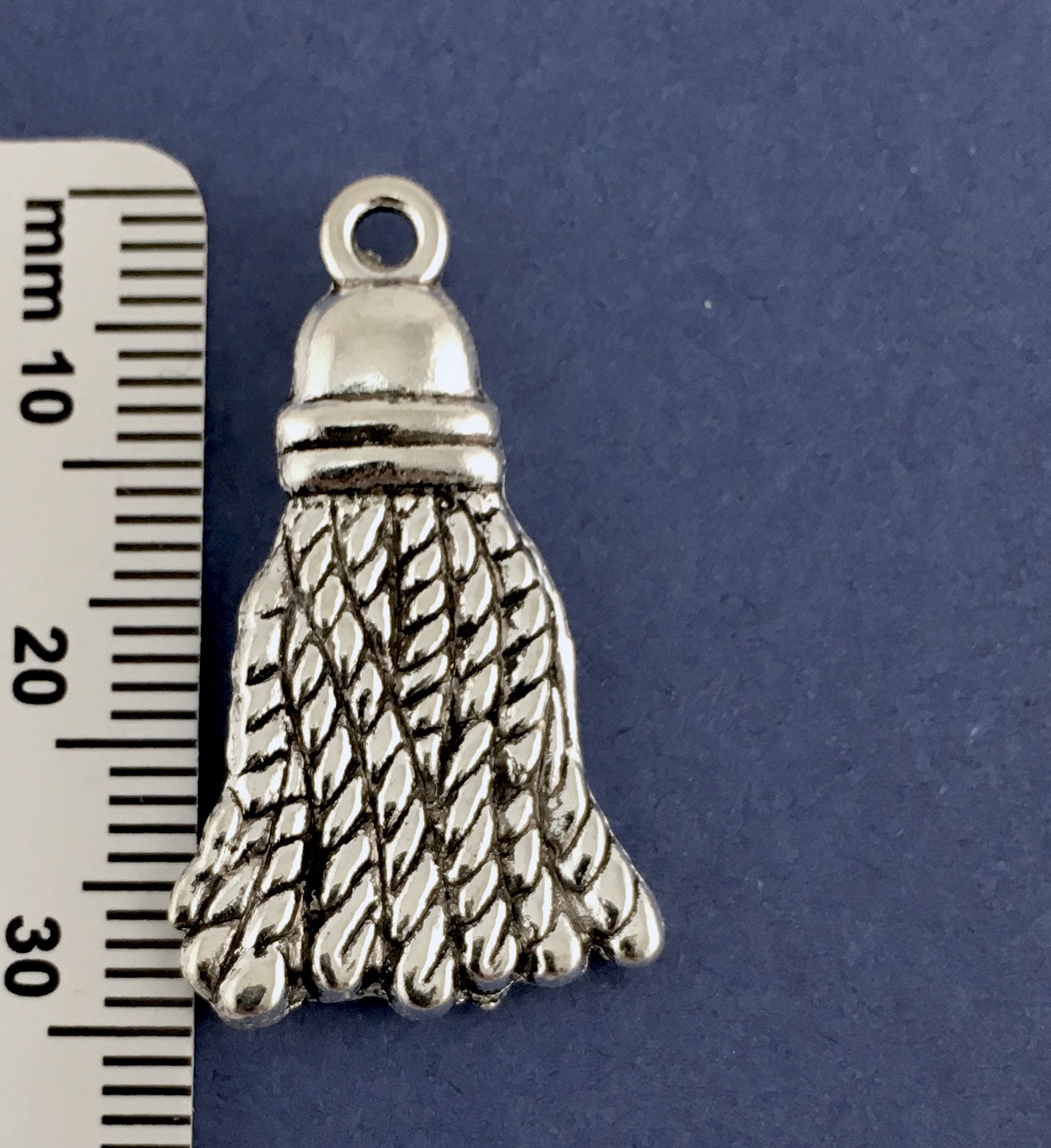 Alloy Silver Charm, 20mm Tassel Charm | Bellaire Wholesale