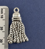 Alloy Silver Charm, 20mm Tassel Charm | Bellaire Wholesale
