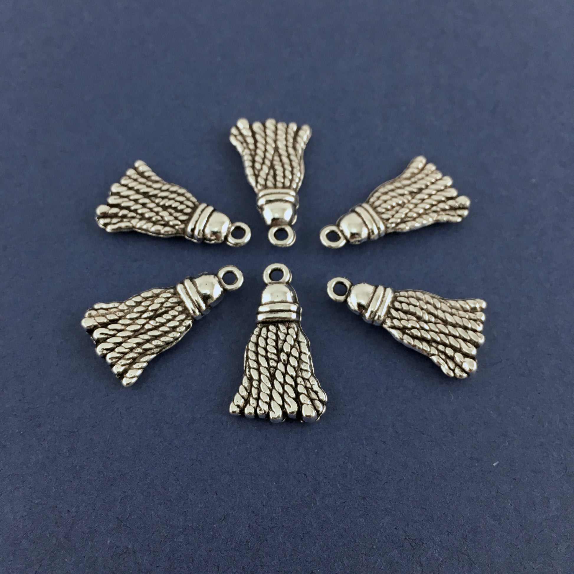 Alloy Silver Charm, 20mm Tassel Charm | Bellaire Wholesale