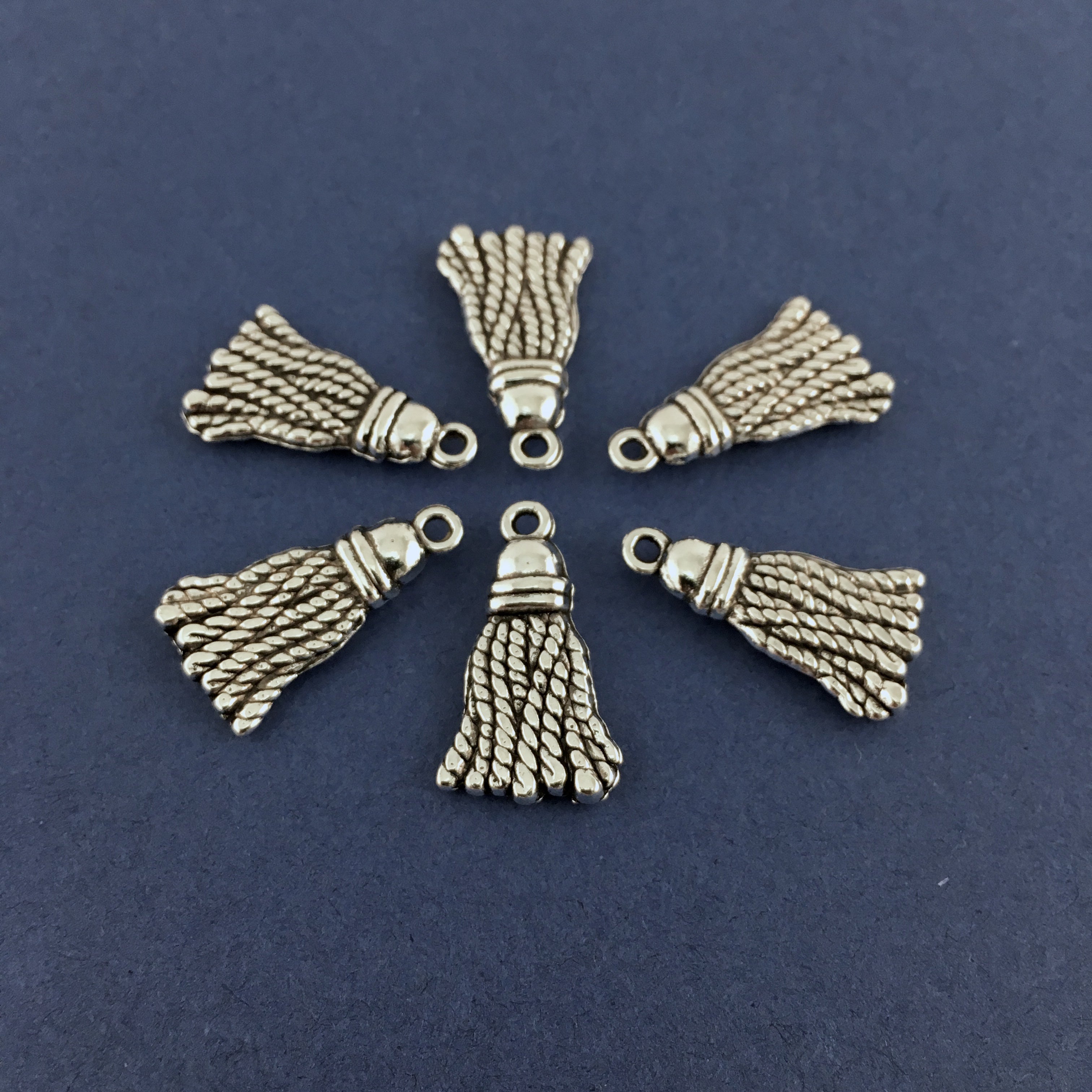 Alloy Silver Charm, 20mm Tassel Charm | Bellaire Wholesale
