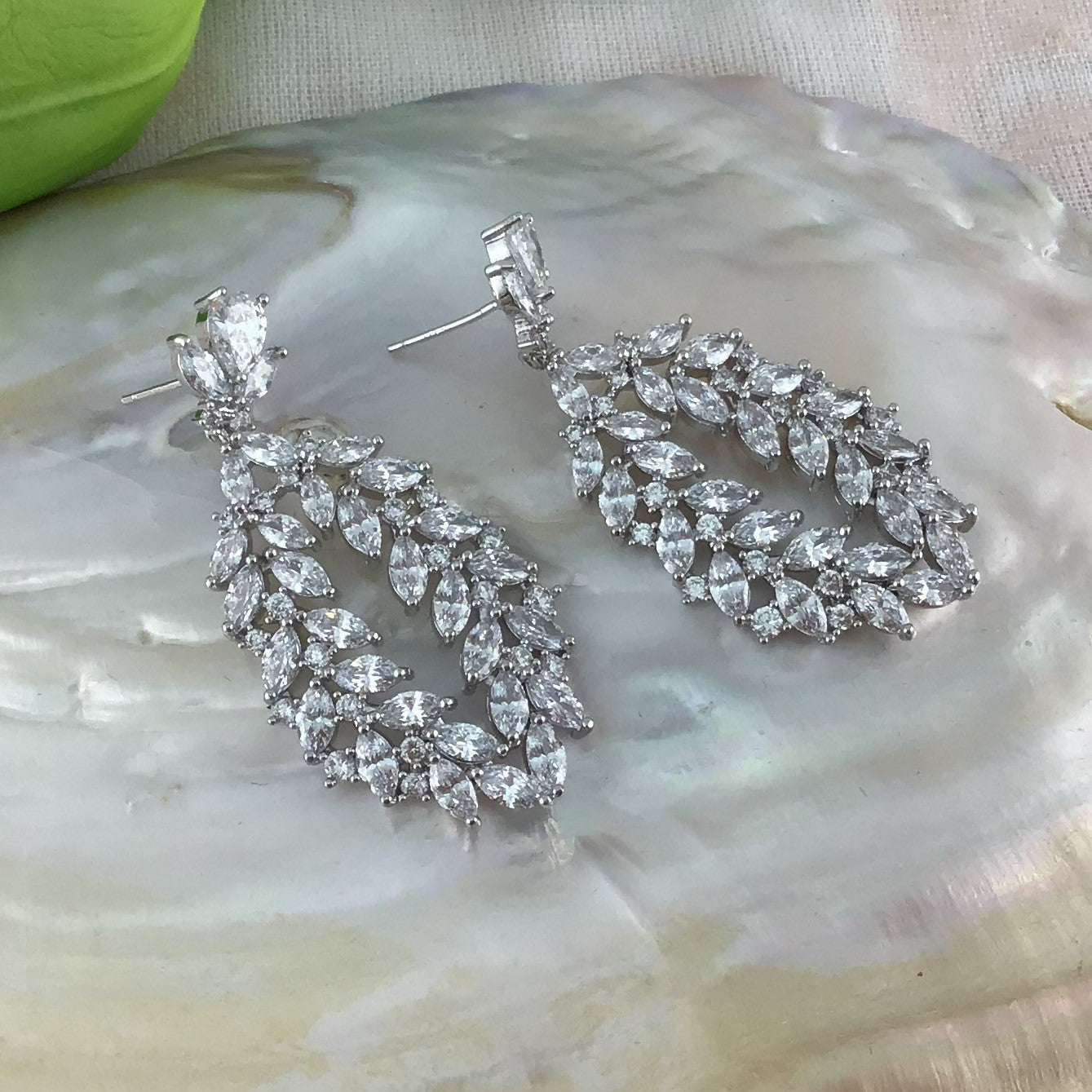 Bridal Cubic Zirconia Earrings, 18K Plated | Bellaire Wholesale