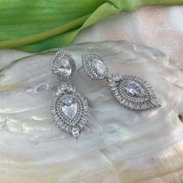 Bridal Cubic Zirconia Earrings, 18K Plated | Bellaire Wholesale