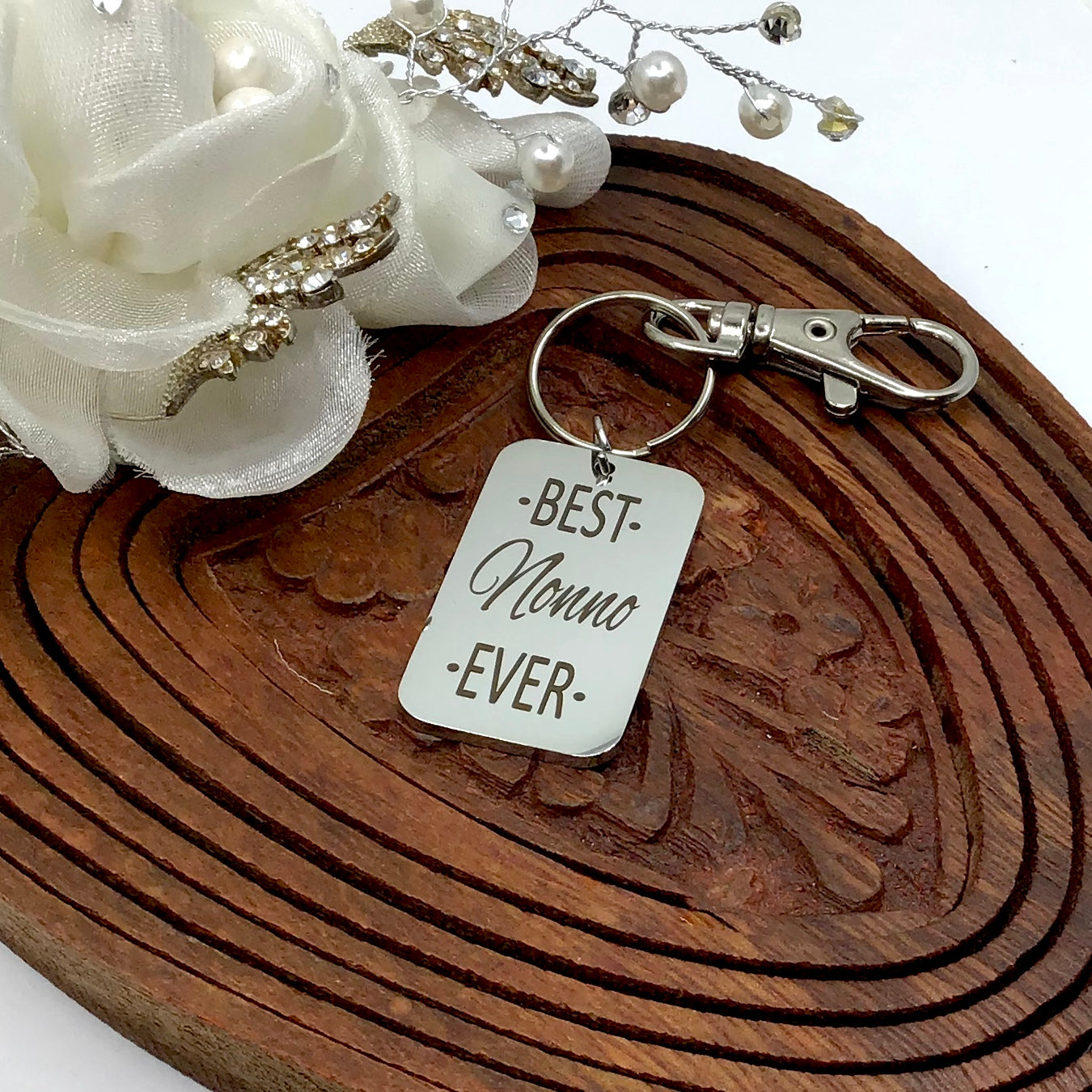 Best Nonno Ever Custom Keychain | Bellaire Wholesale