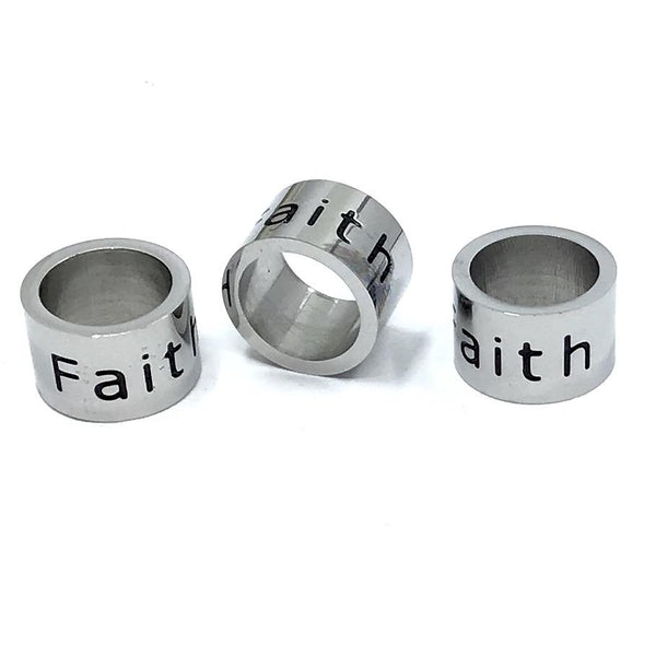 Faith Stainless Steel Ring | Bellaire Wholesale