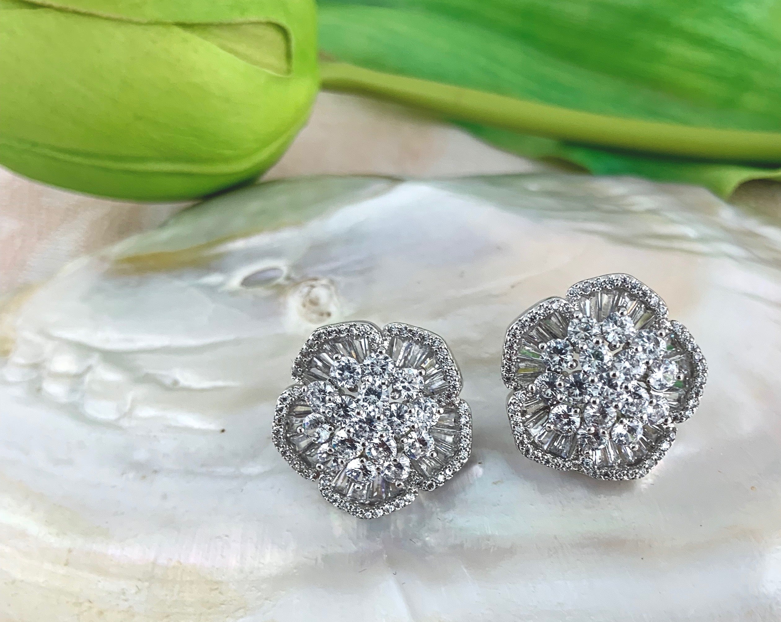 Bridal Cubic Zirconia Earrings, 18K Plated | Bellaire Wholesale
