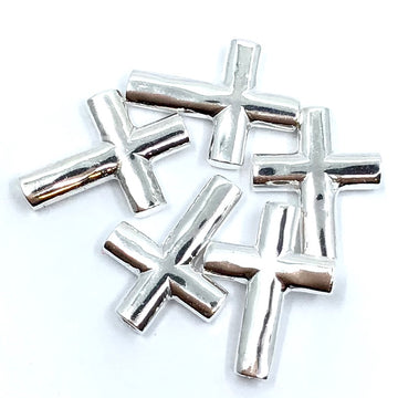 Medium Sterling Silver Cross Beads | Bellaire Wholesale