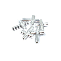 Medium Sterling Silver Cross Beads | Bellaire Wholesale