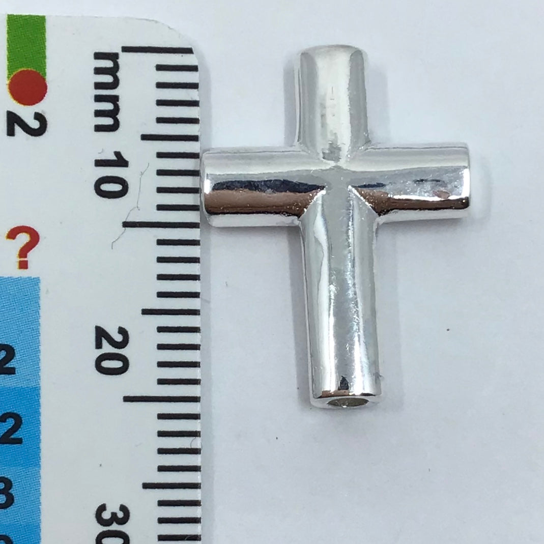 Medium Sterling Silver Cross Beads | Bellaire Wholesale