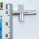Medium Sterling Silver Cross Beads | Bellaire Wholesale
