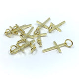 Gold Sterling Silver Cross Charm | Bellaire Wholesale