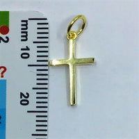 Gold Sterling Silver Cross Charm | Bellaire Wholesale