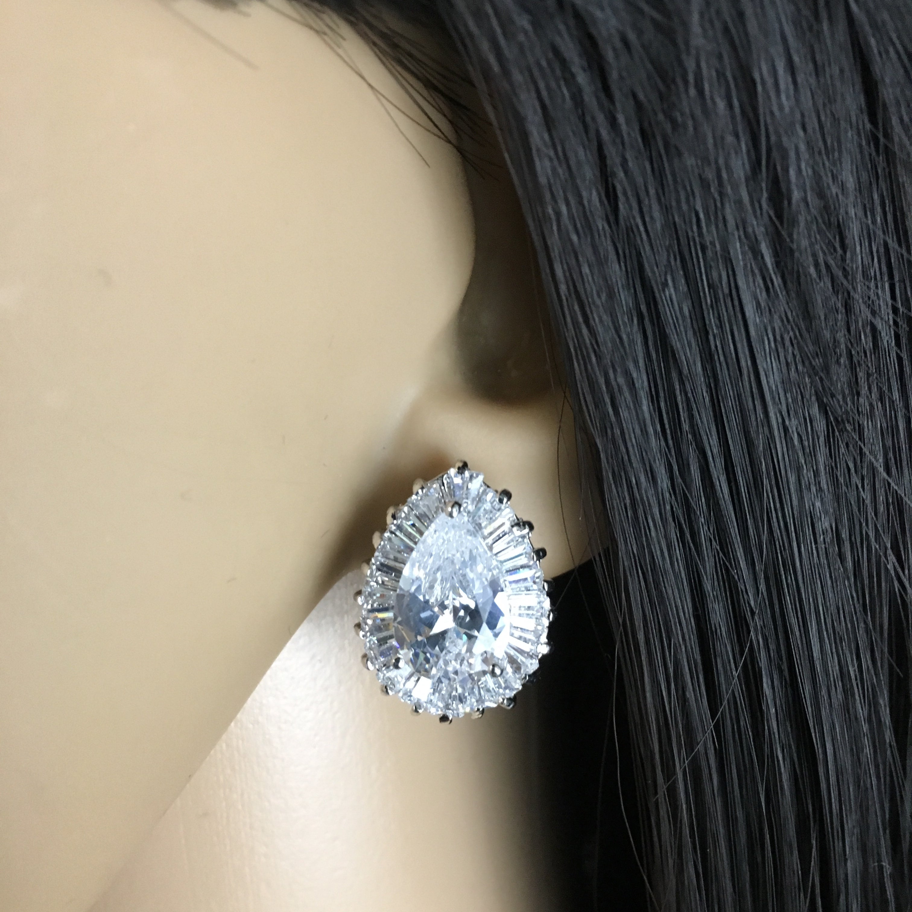 Bridal Cubic Zirconia Earrings, 18K Plated | Bellaire Wholesale