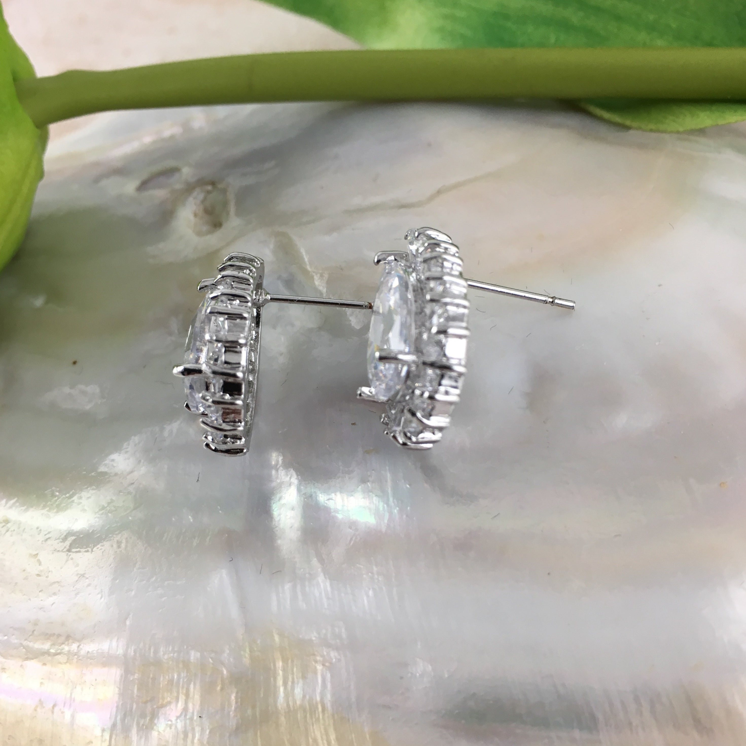 Bridal Cubic Zirconia Earrings, 18K Plated | Bellaire Wholesale