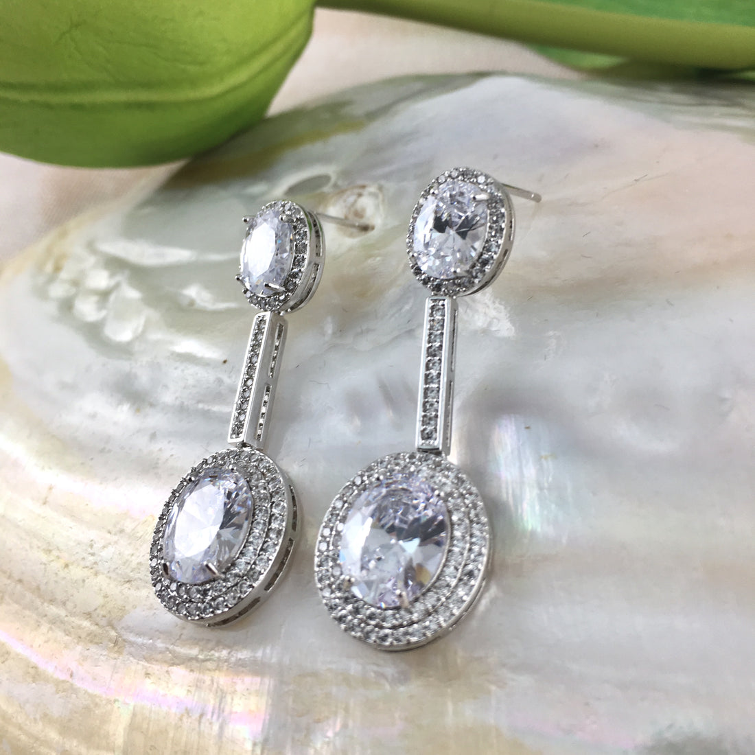 Bridal Cubic Zirconia Earrings, 18K Plated | Bellaire Wholesale