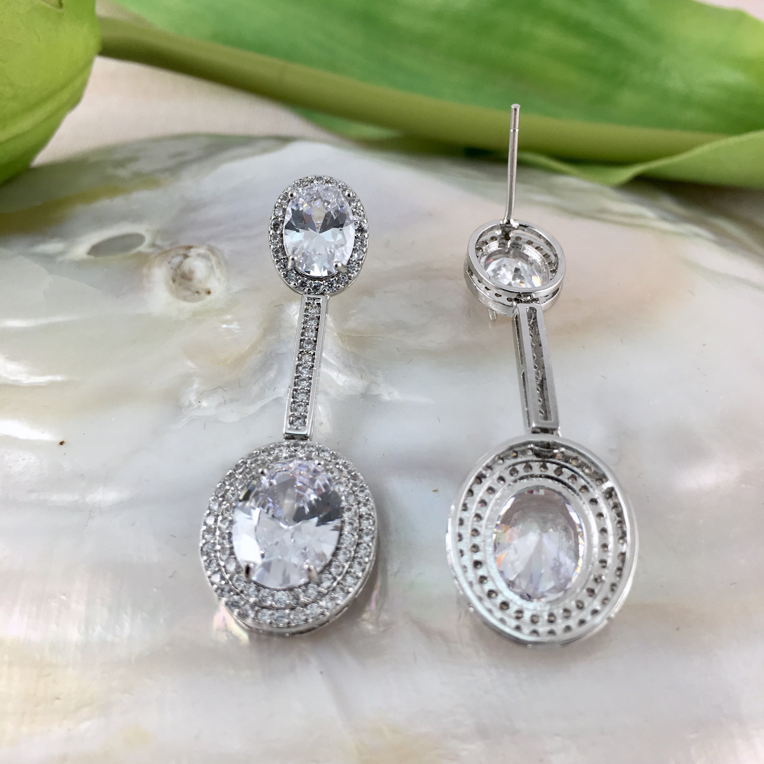 Bridal Cubic Zirconia Earrings, 18K Plated | Bellaire Wholesale