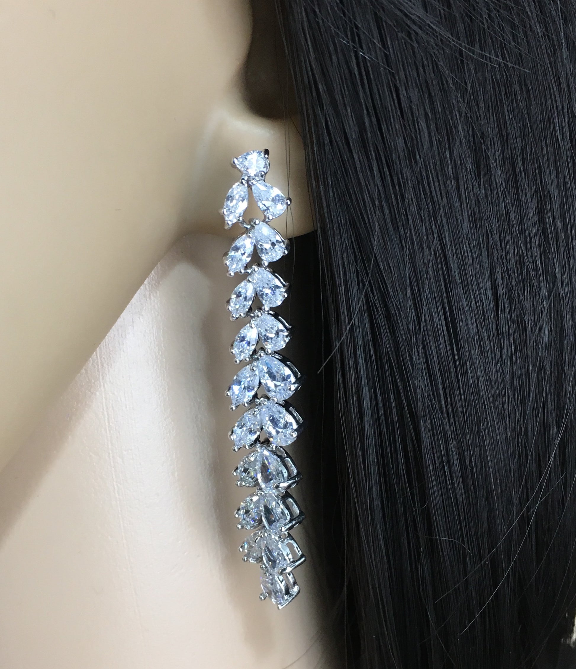 Bridal Cubic Zirconia Earrings, 18K Plated | Bellaire Wholesale