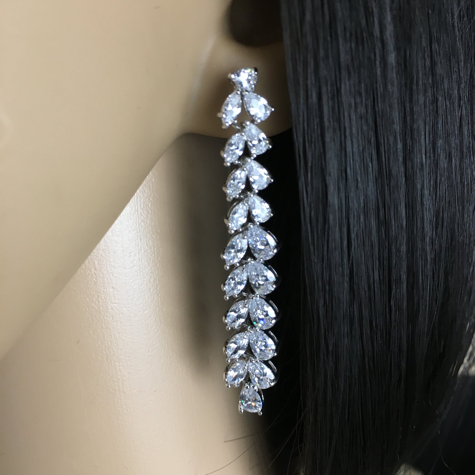 Bridal Cubic Zirconia Earrings, 18K Plated | Bellaire Wholesale