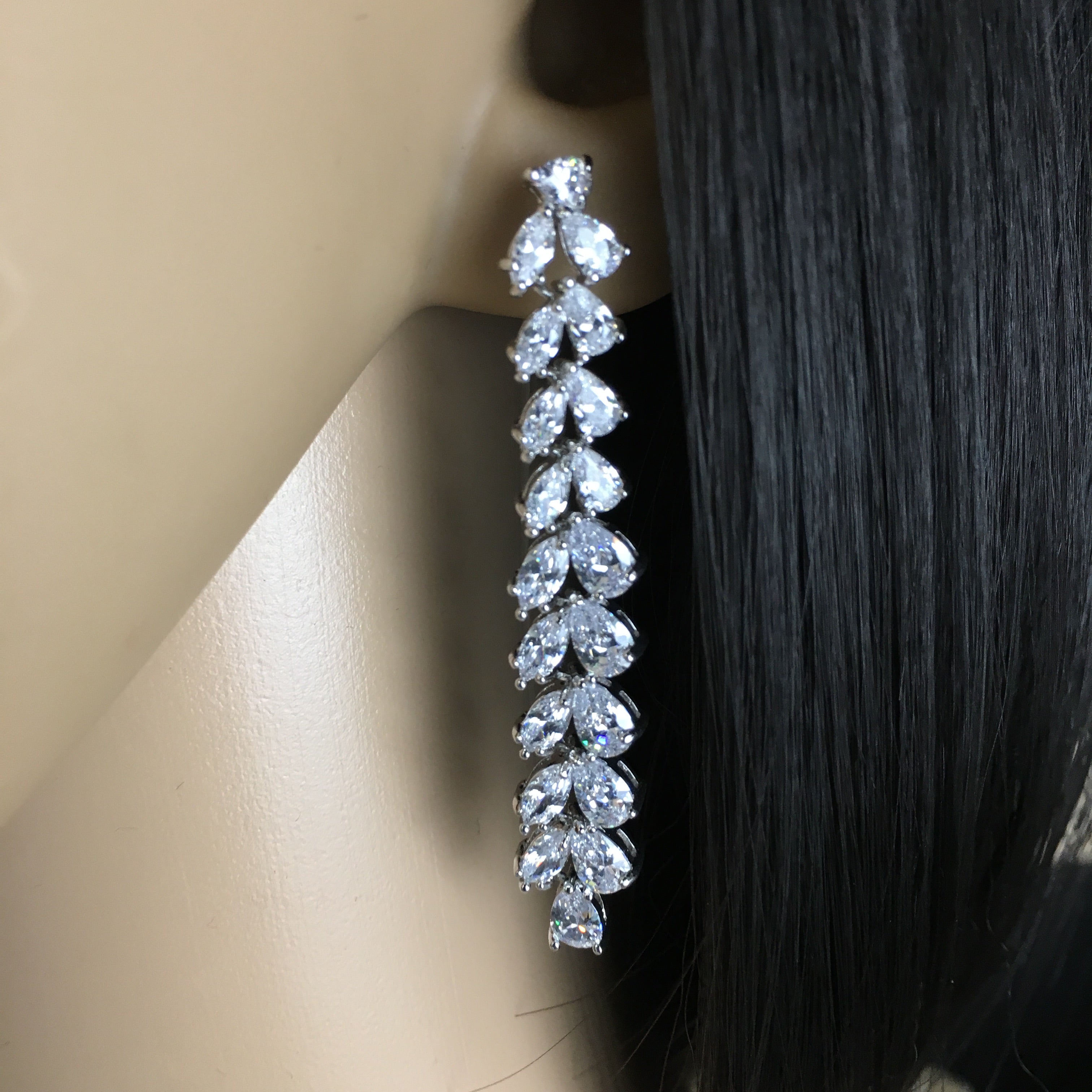 Bridal Cubic Zirconia Earrings, 18K Plated | Bellaire Wholesale