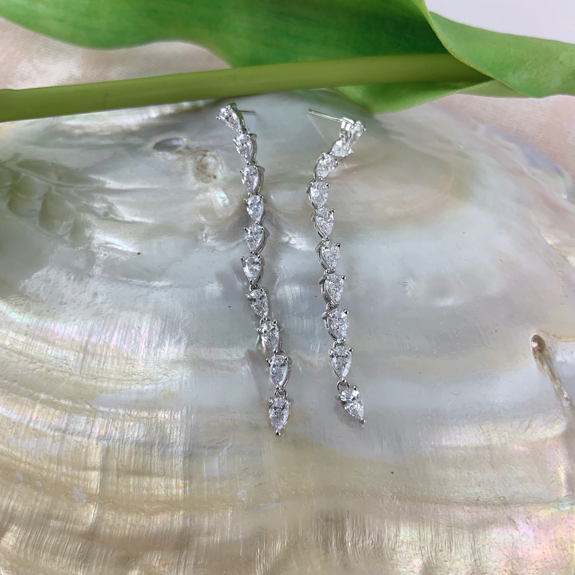 Bridal Cubic Zirconia Earrings, 18K Plated | Bellaire Wholesale