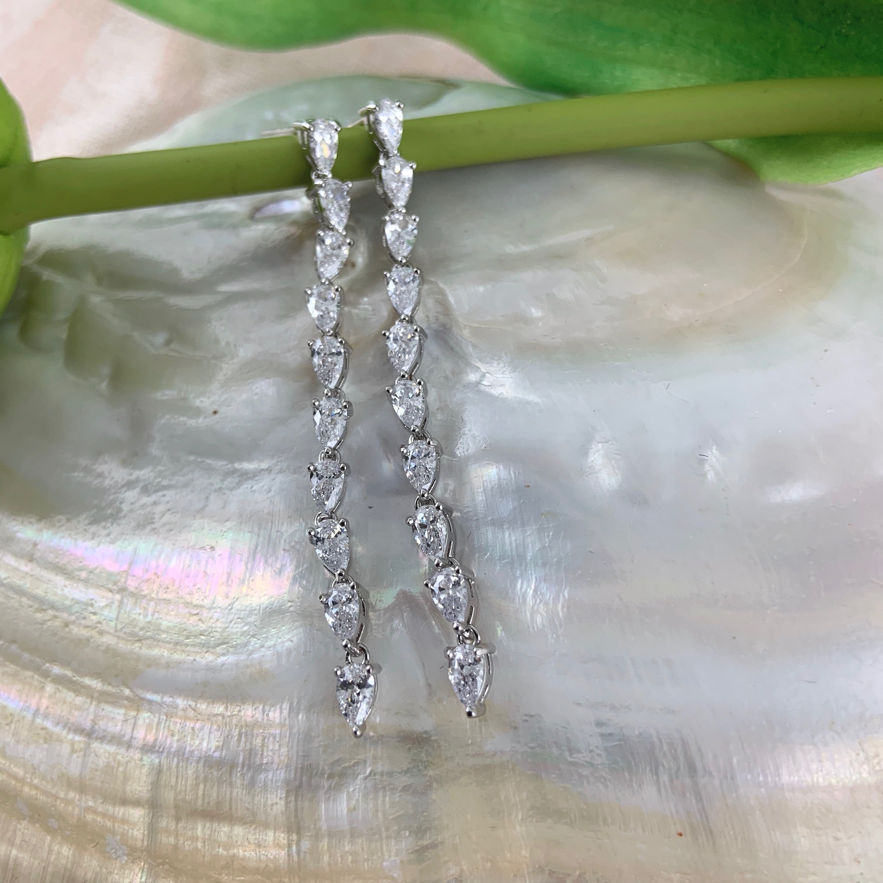 Bridal Cubic Zirconia Earrings, 18K Plated | Bellaire Wholesale
