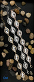 Crystal Diamond Shape Rose Gold Bridal Bracelet | Bellaire Wholesale