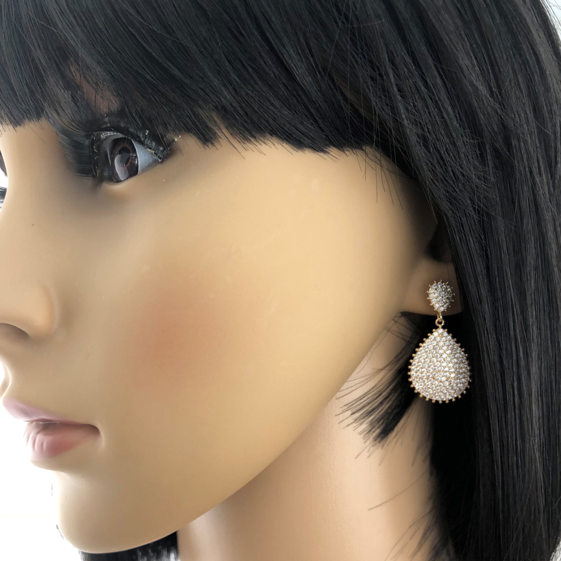 Bridal Cubic Zirconia Earrings, 18K Plated | Bellaire Wholesale