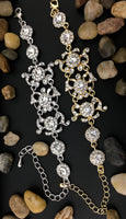 Designer Inspired Flower Gold Bridal Bracelet | Bellaire Wholesale