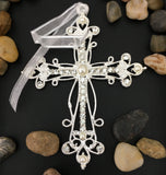 Pearl Cross with Ribbon, Big Pearl Cross | Bellaire Wholesale