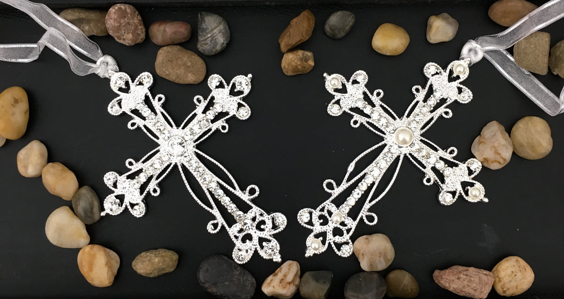 Rhinestone Cross with Ribbon | Bellaire Wholesale