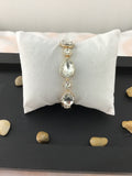 Teardrop Shape Gold Crystal Bracelet | Bellaire Wholesale