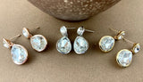 Crystal Plain Teardrop Earrings, Silver | Bellaire Wholesale