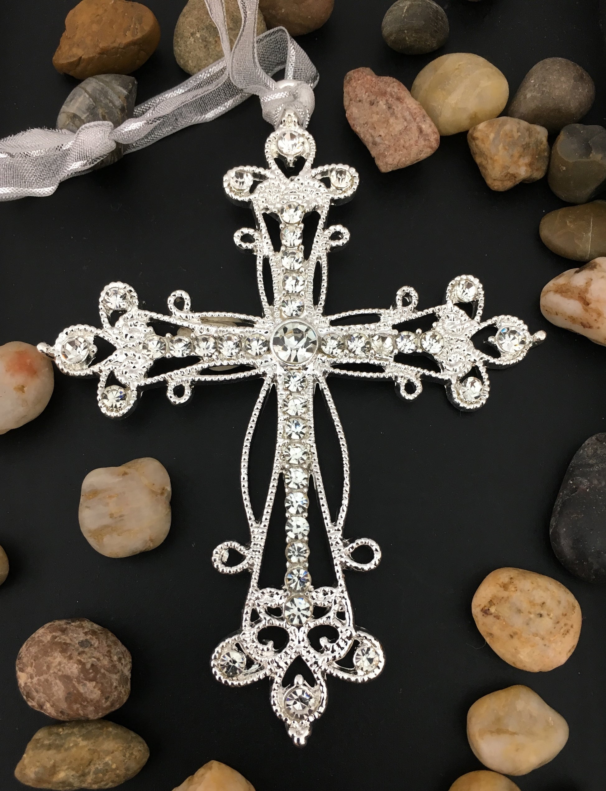 Rhinestone Cross with Ribbon | Bellaire Wholesale