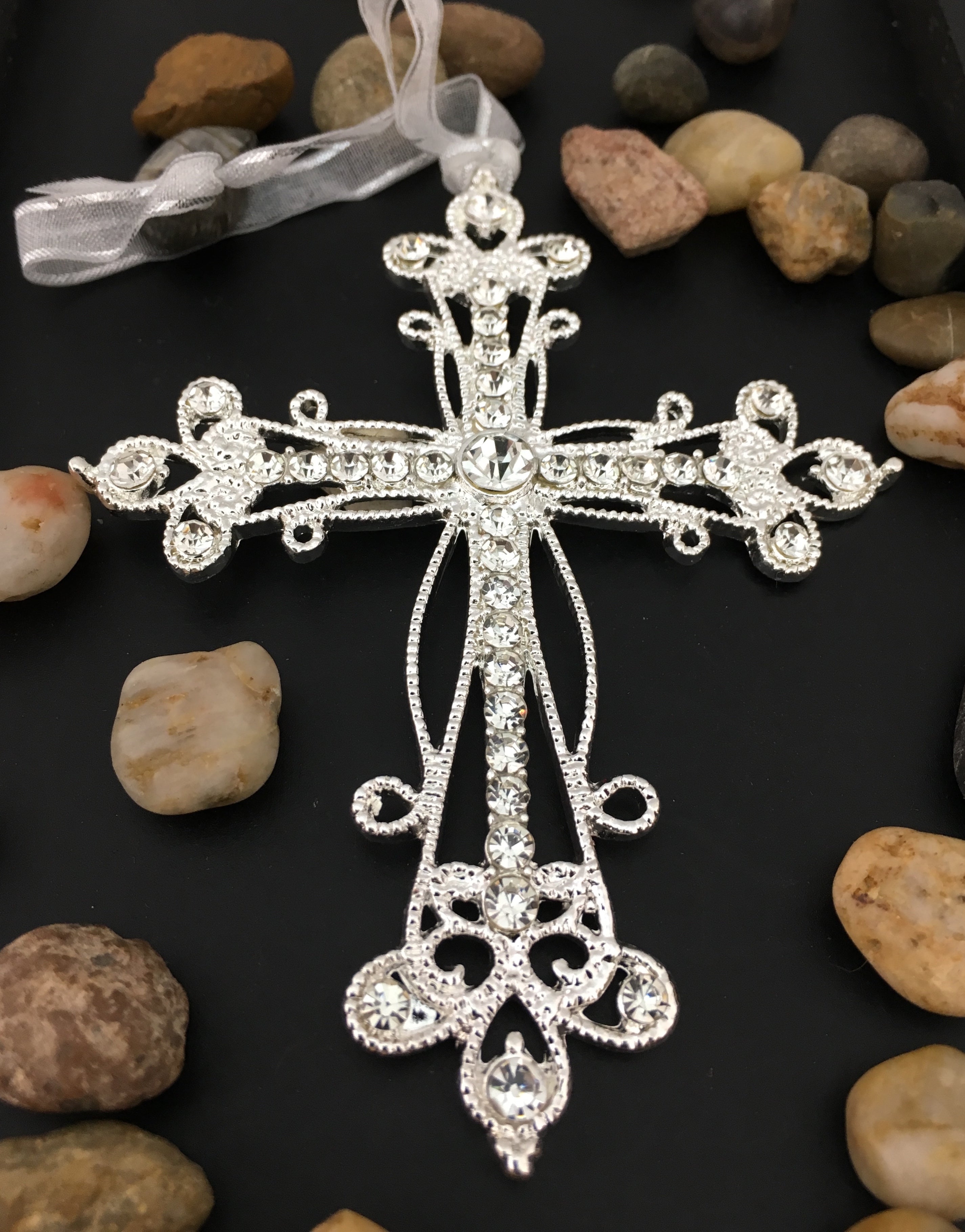 Rhinestone Cross with Ribbon | Bellaire Wholesale
