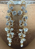Designer Inspired Crystal Earrings, Gold | Bellaire Wholesale
