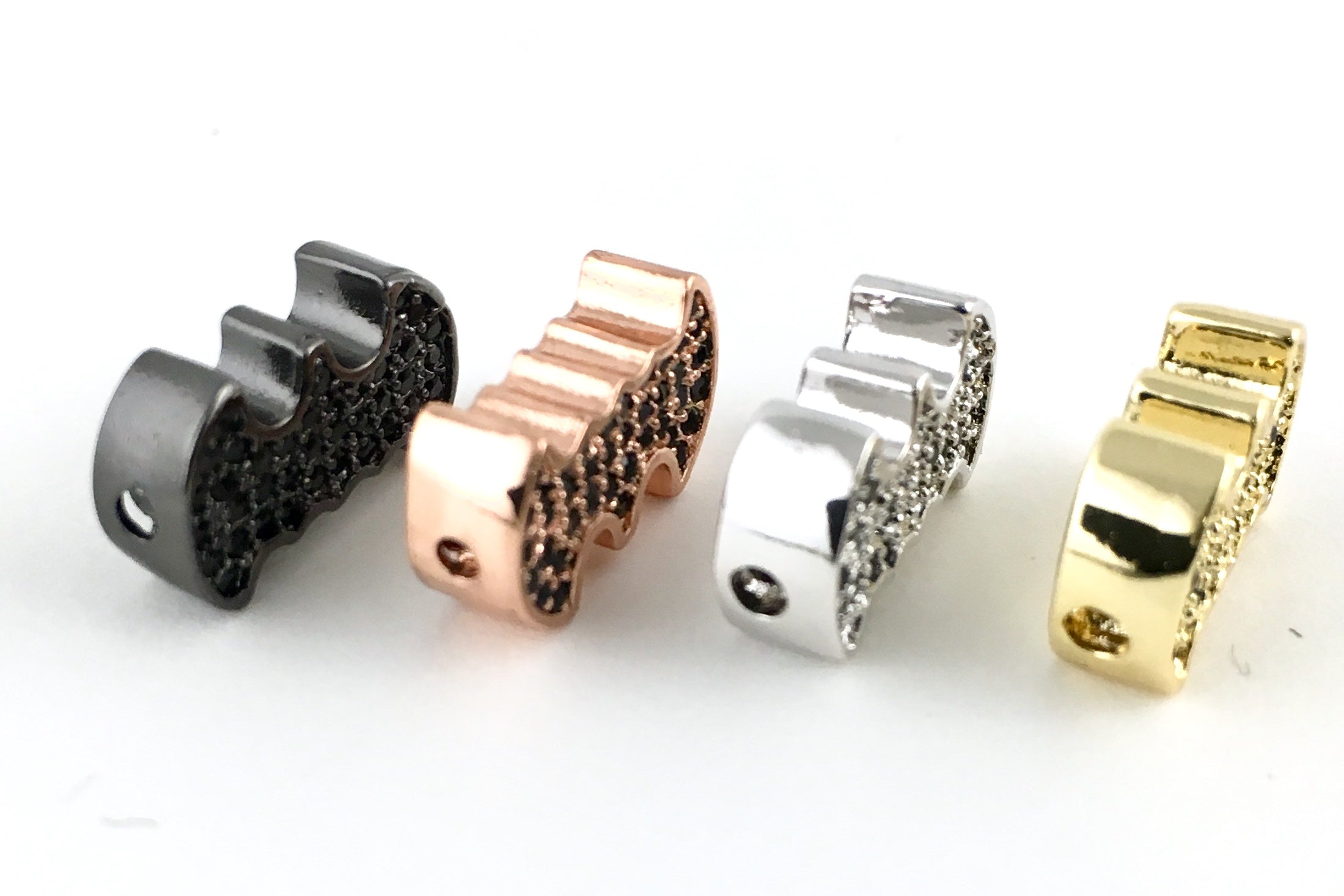 Silver CZ Micro Pave Bead | Bellaire Wholesale