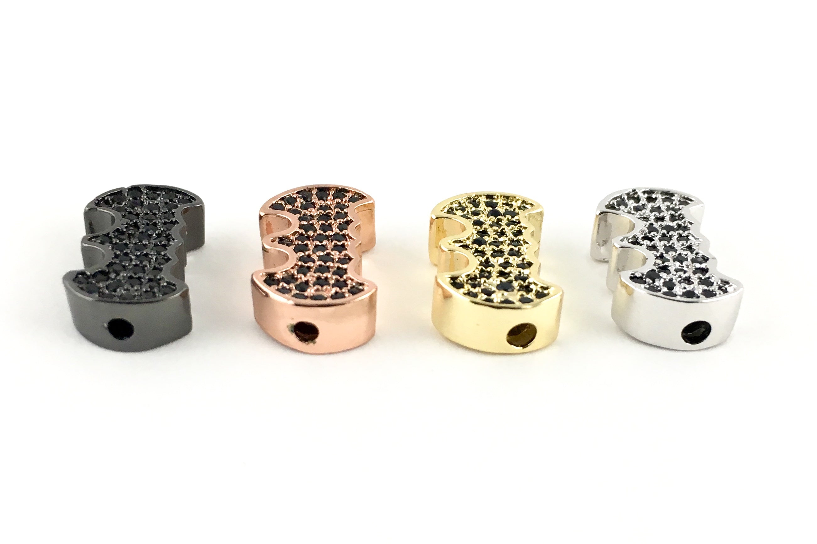 Rose Gold CZ Micro Pave Bead | Bellaire Wholesale