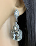 Crystal Victorian Marquee Shape Earrings, Silver | Bellaire Wholesale