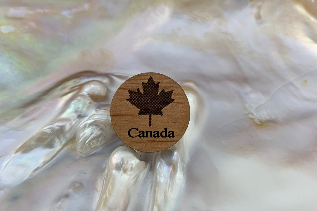 Canada Canadian Maple Leaf Wood Tag | Bellaire Wholesale