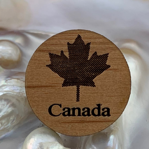 Canada Canadian Maple Leaf Wood Tag | Bellaire Wholesale