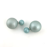 Double Sided Pearl Stud Earrings, Tiffany MintBlue | BellaireWholesale
