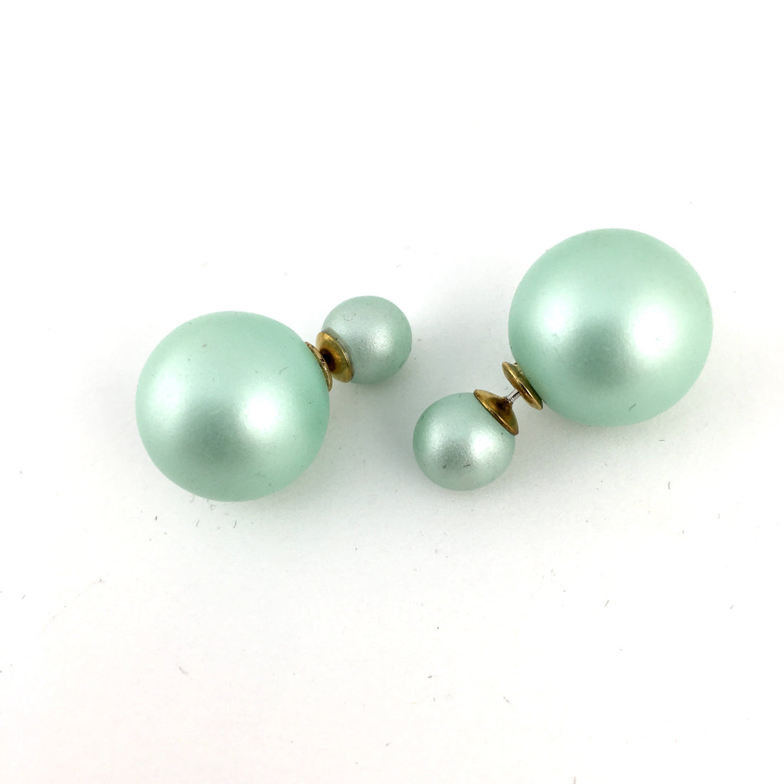 Designer Inspired Double Sided Pearl Stud Earrings | BellaireWholesale