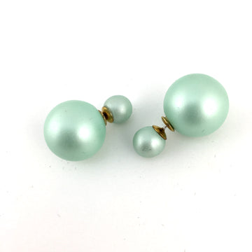 Designer Inspired Double Sided Pearl Stud Earrings | BellaireWholesale