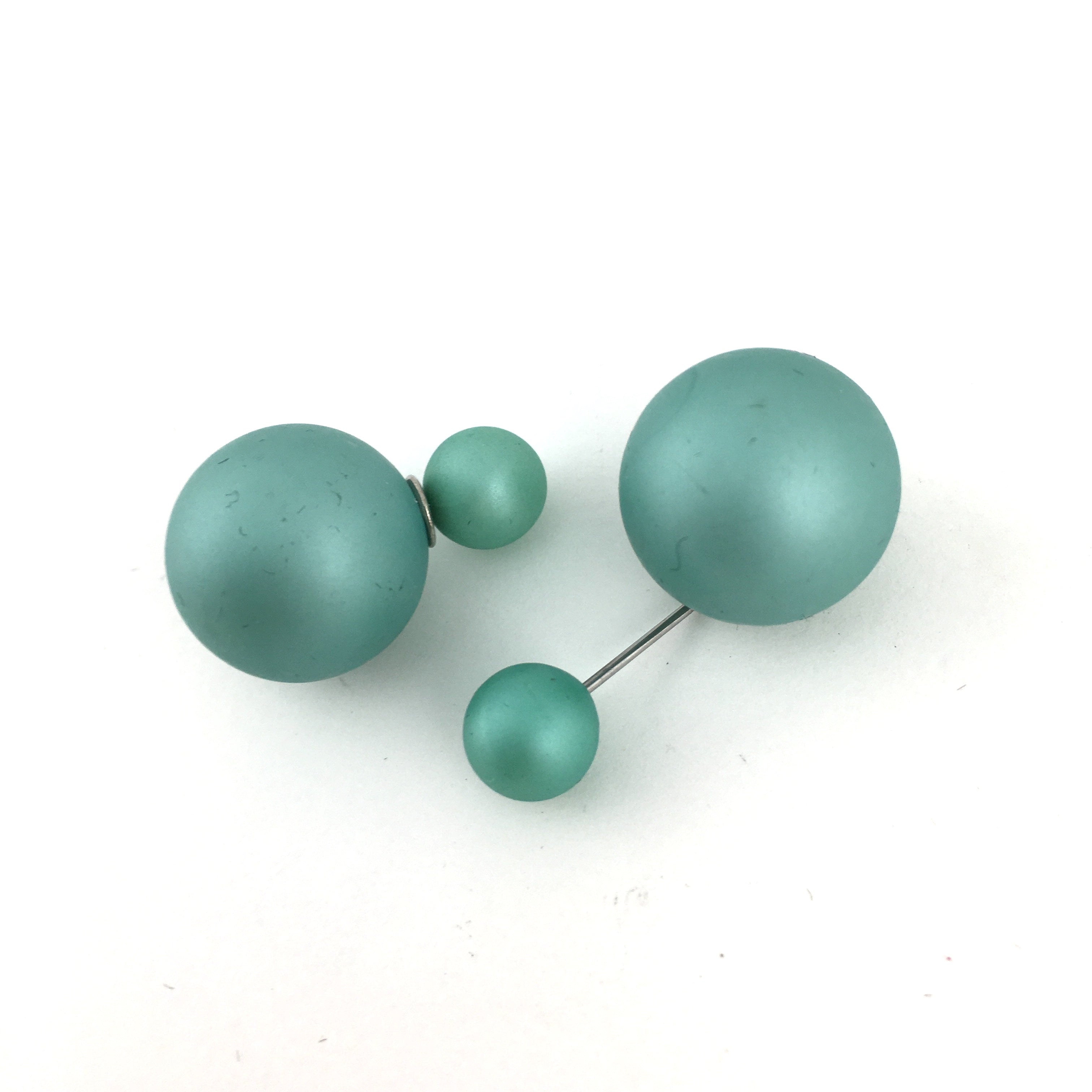 Designer Inspired Double Sided Pearl Stud Earrings | BellaireWholesale