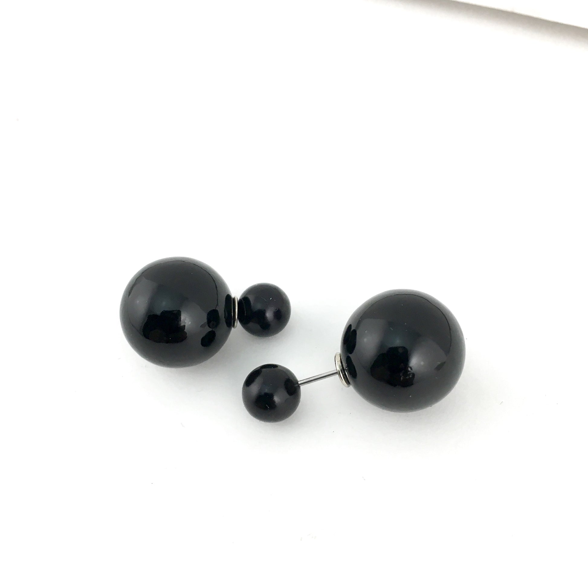 Designer Inspired Double Sided Pearl Stud Earrings | BellaireWholesale