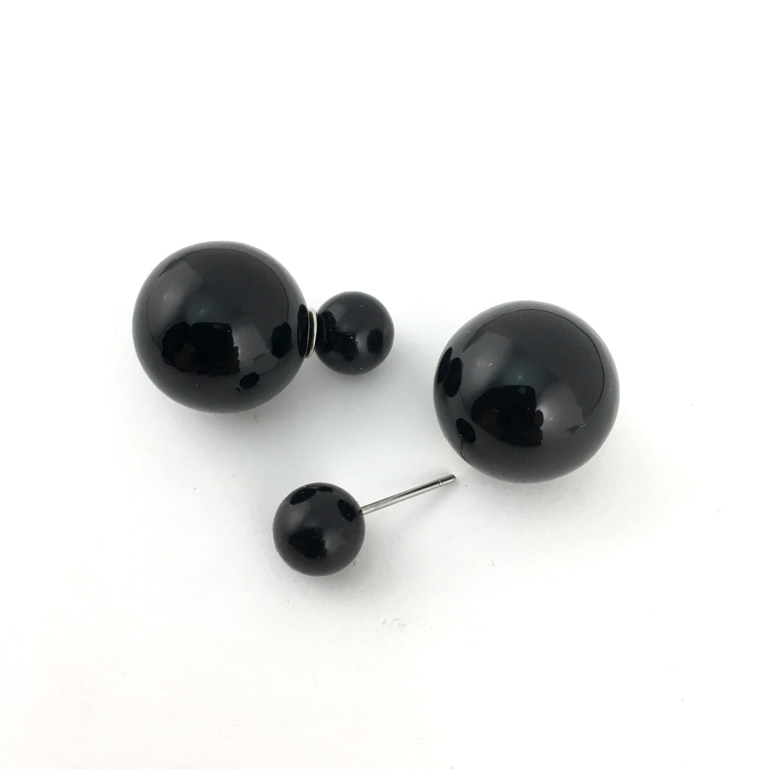 Designer Inspired Double Sided Pearl Stud Earrings | BellaireWholesale