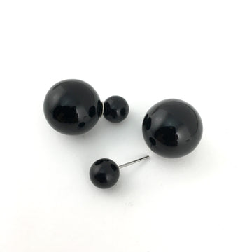 Designer Inspired Double Sided Pearl Stud Earrings | BellaireWholesale