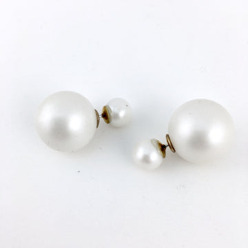 Designer Inspired Double Sided Pearl Stud Earrings | BellaireWholesale